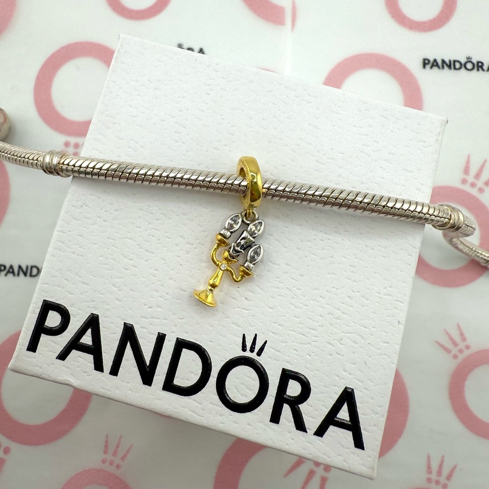 Disney Pandora Beauty And The Beast Lumiere Dangl… - image 3